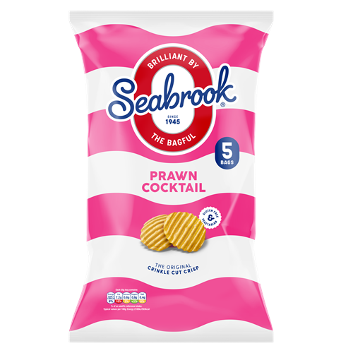 Seabrook Crinkle Prawn Cocktail (5 x 25g) x 8