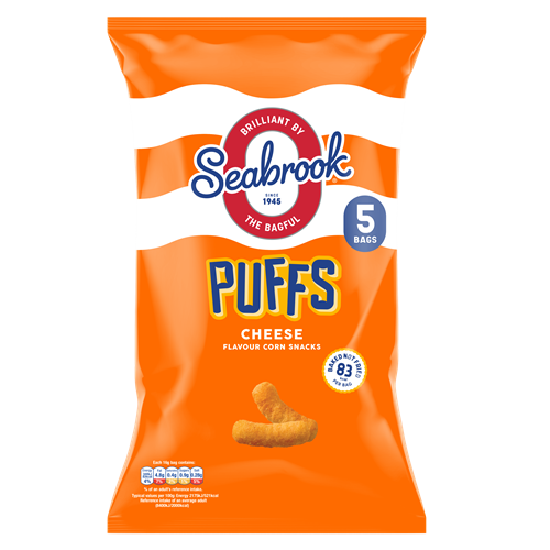 Seabrook Puffs Cheese (5 x 16g) x 10