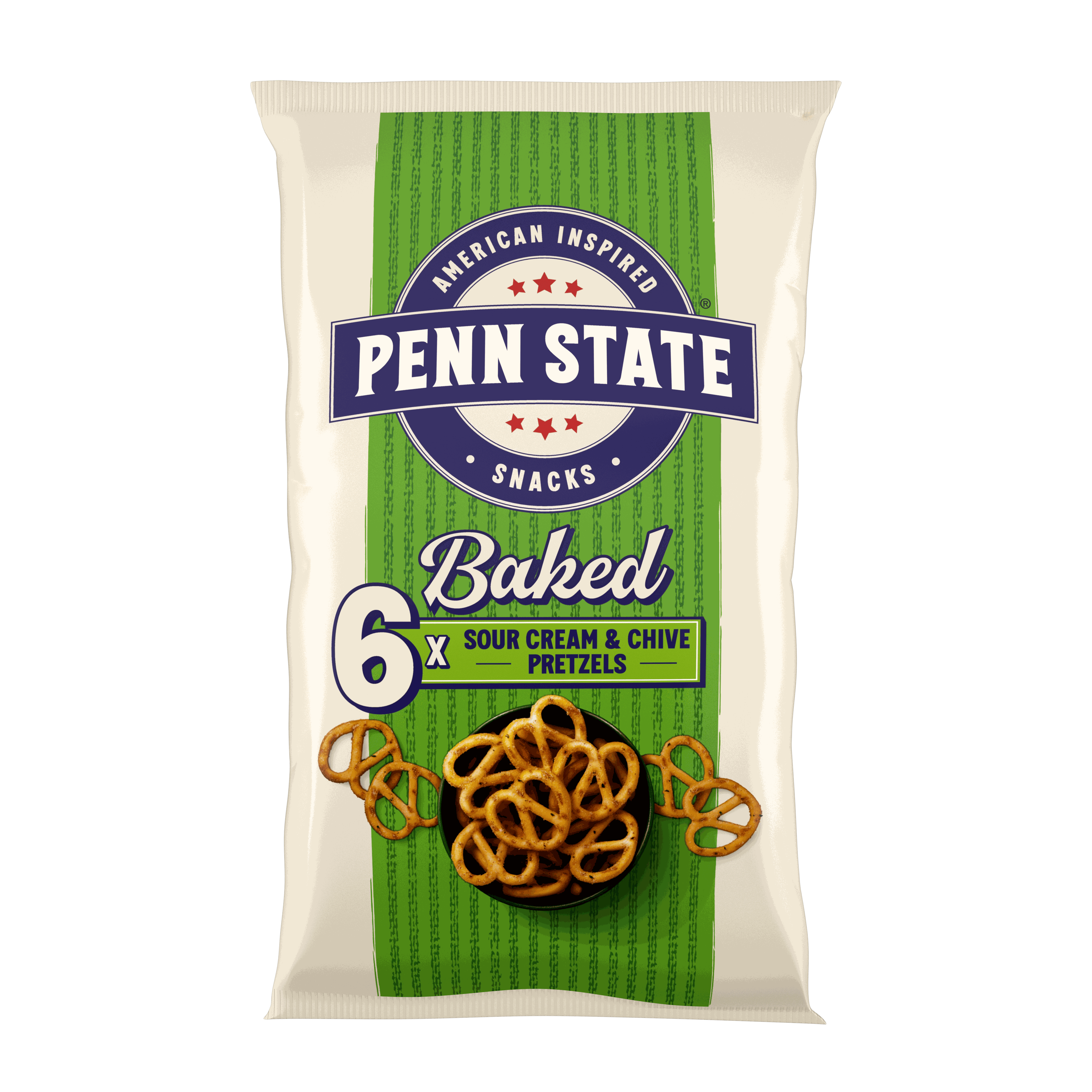 Penn State Sour Cream & Chive Multipack Pretzels 6 Pack