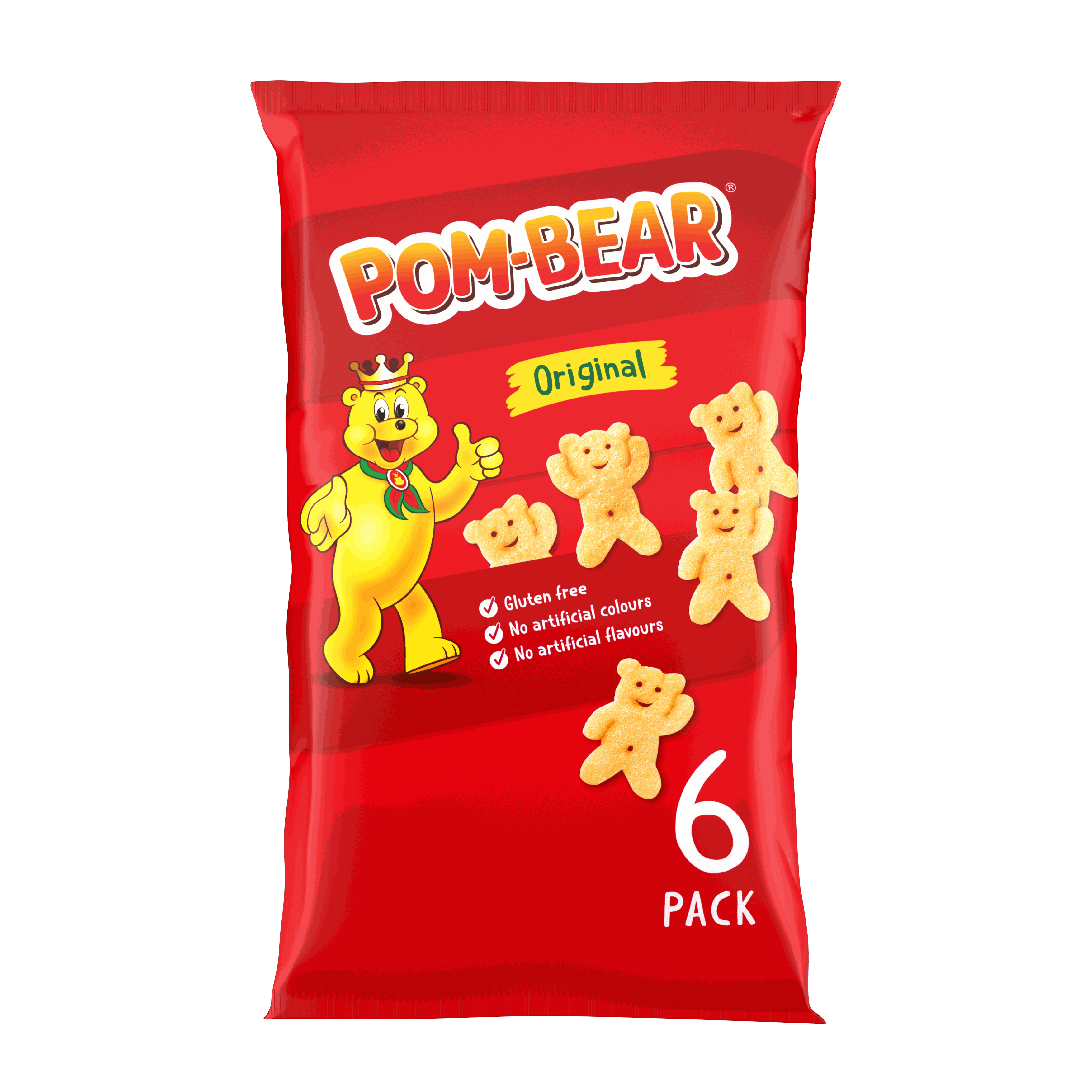 Pom-Bear Original Multipack Crisps 6 Pack