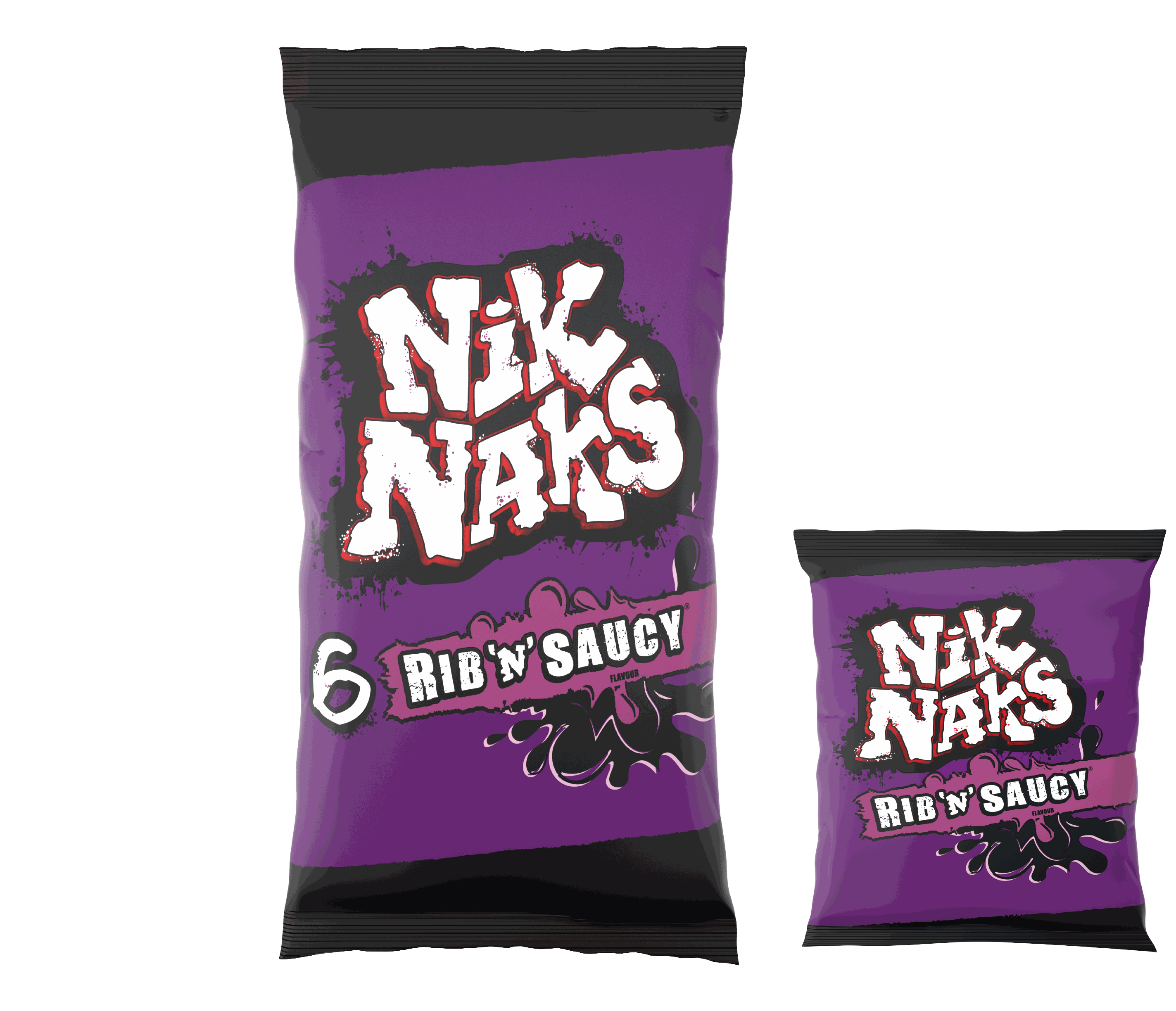 Nik Naks Rib 'N' Saucy Multipack Crisps 6 Pack