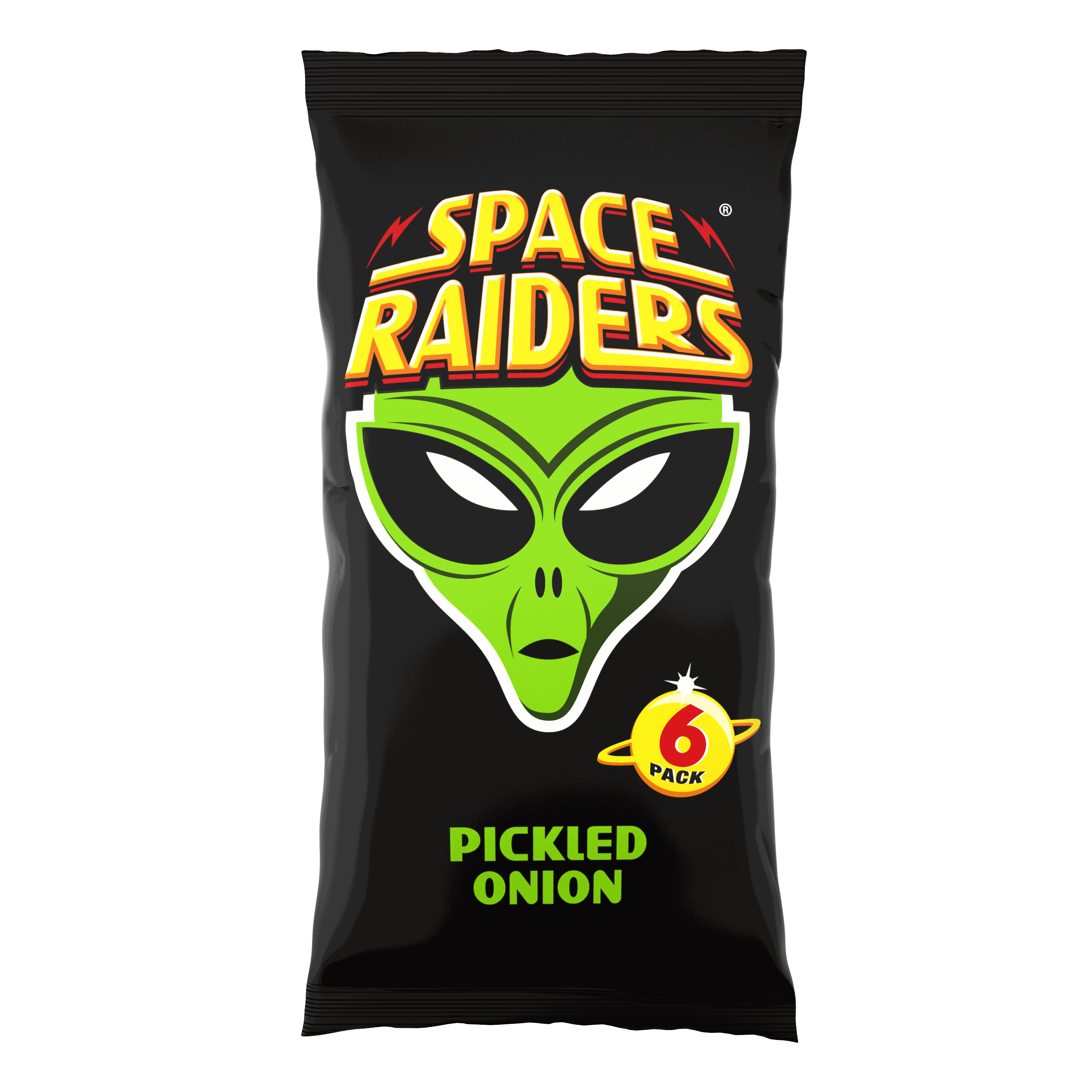 Space Raiders Pickled Onion Multipack Crisps 6 Pack