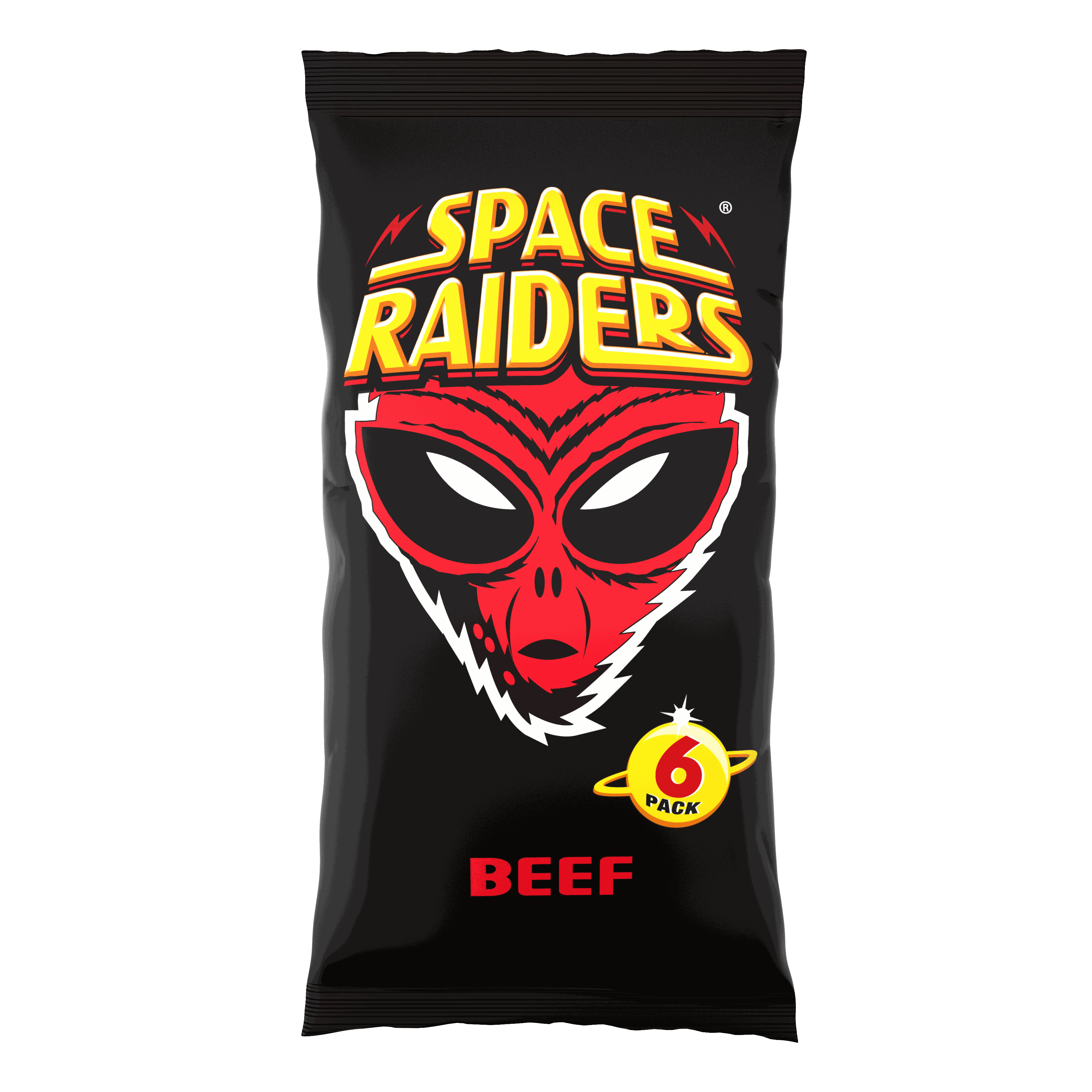 Space Raiders Beef Multipack Crisps 6 Pack