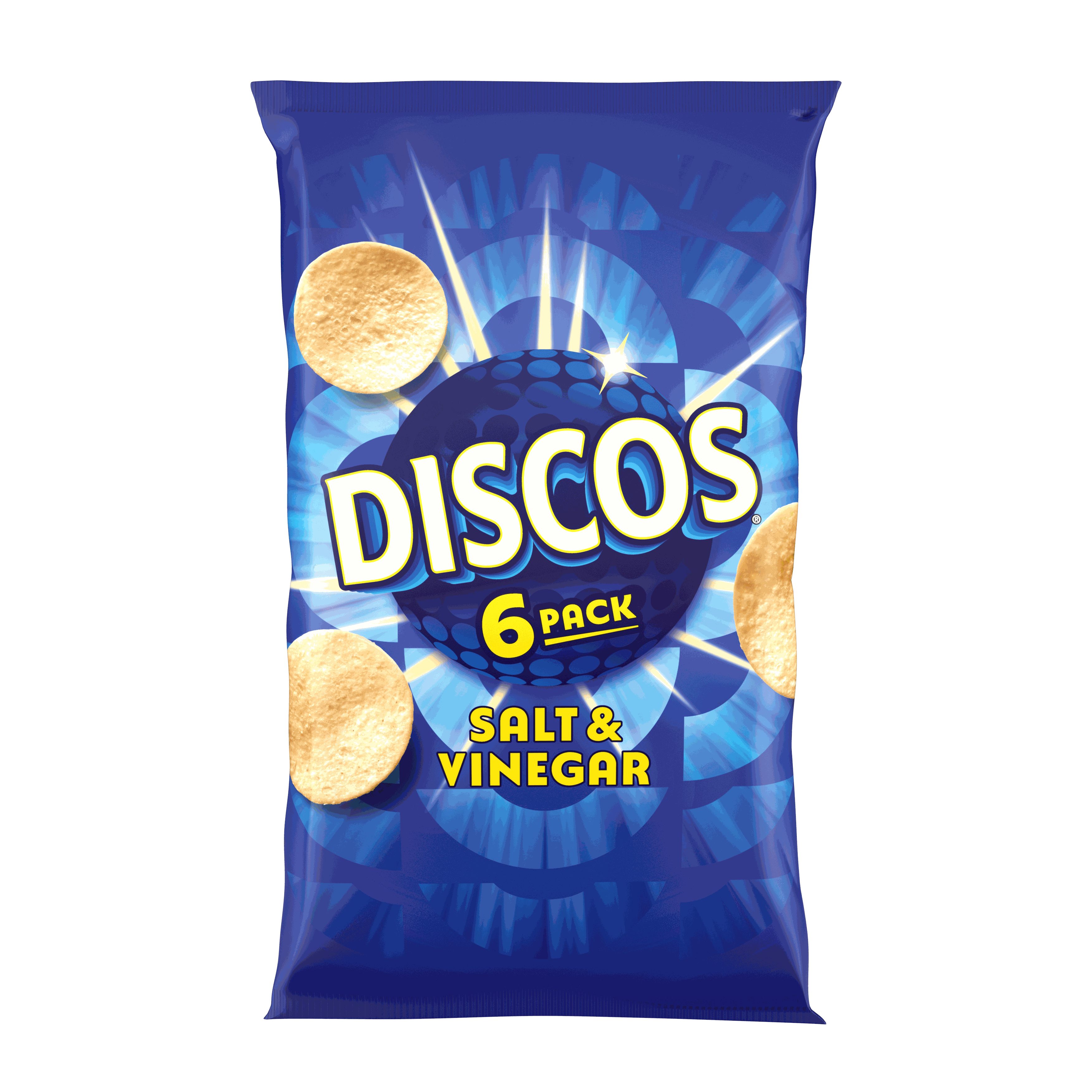 Discos Salt & Vinegar Multipack Crisps 6 Pack