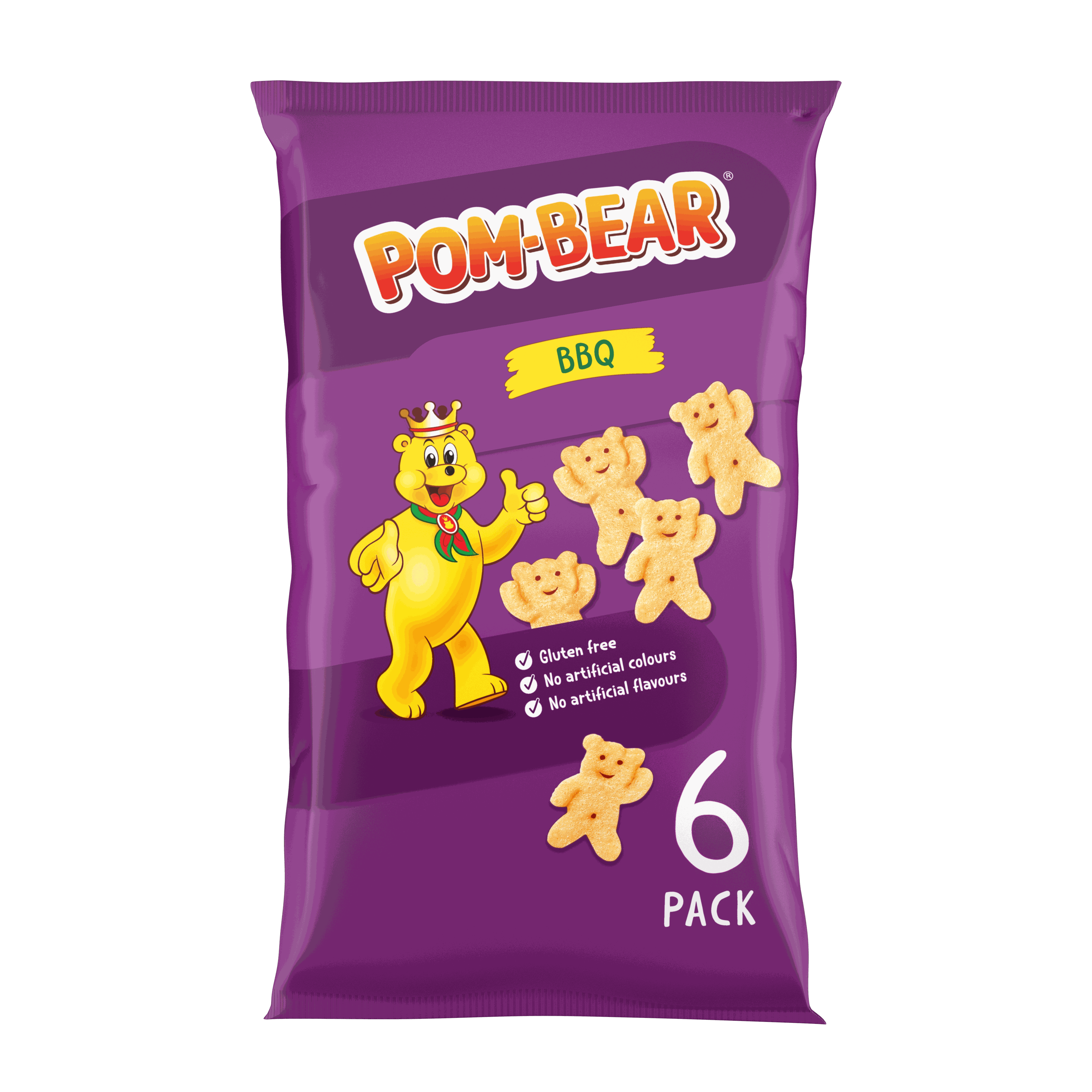 Pom-Bear BBQ Multipack Crisps 6 Pack