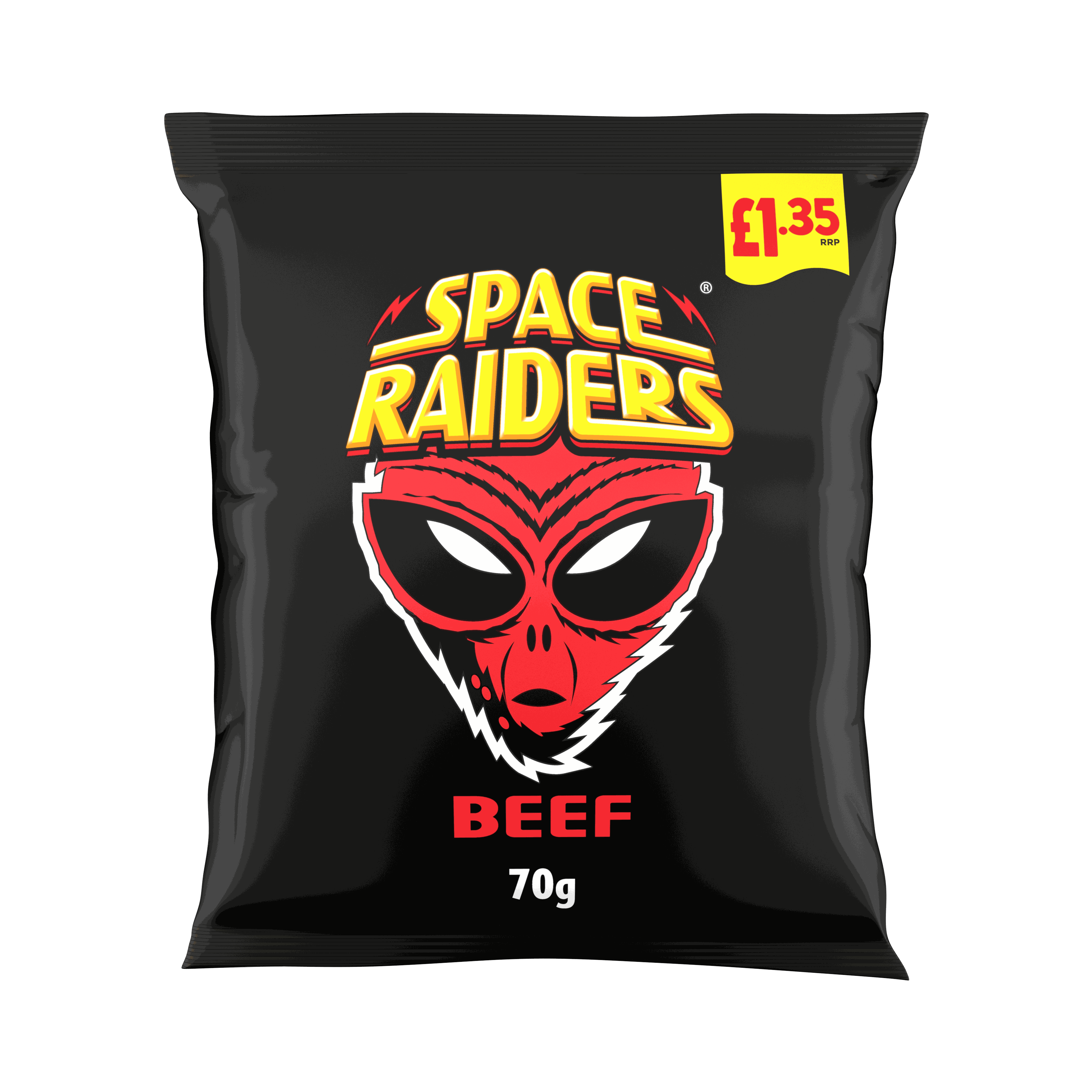 Space Raiders Beef Crisps 70g, £1.35 PMP