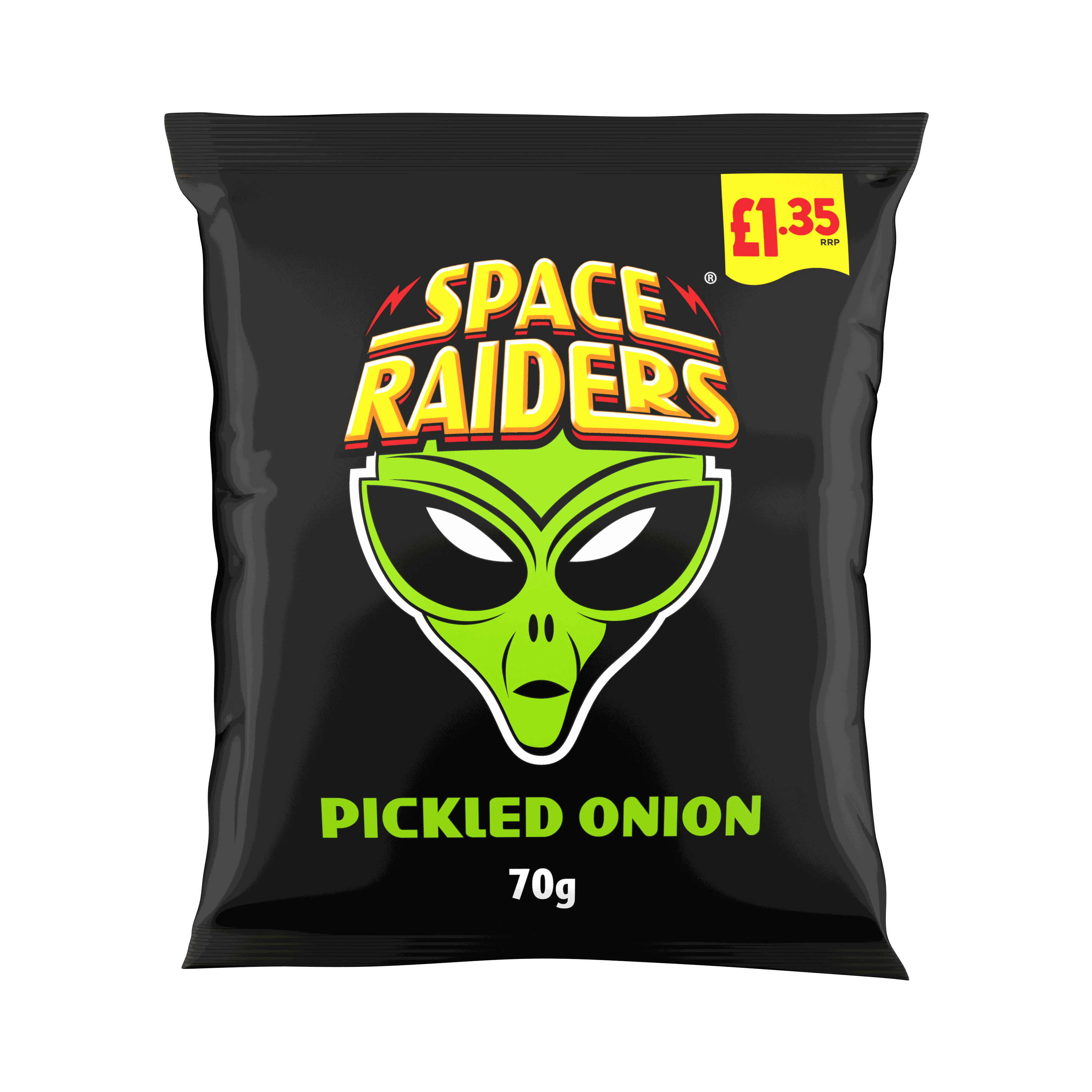 Space Raiders Pickled Onion Crisps 70g, £1.35 PMP