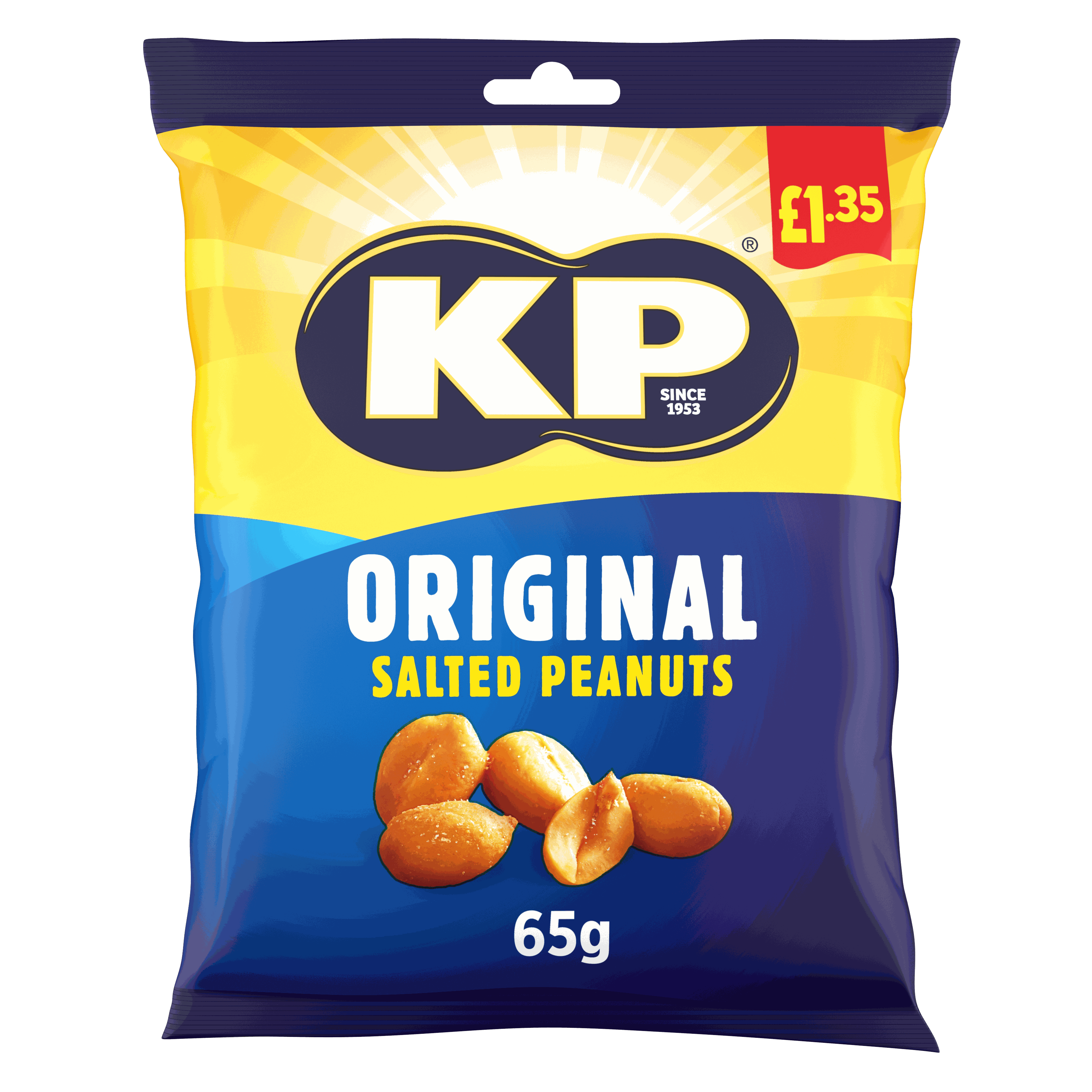 KP Original Salted Peanuts 65g, £1.35 PMP