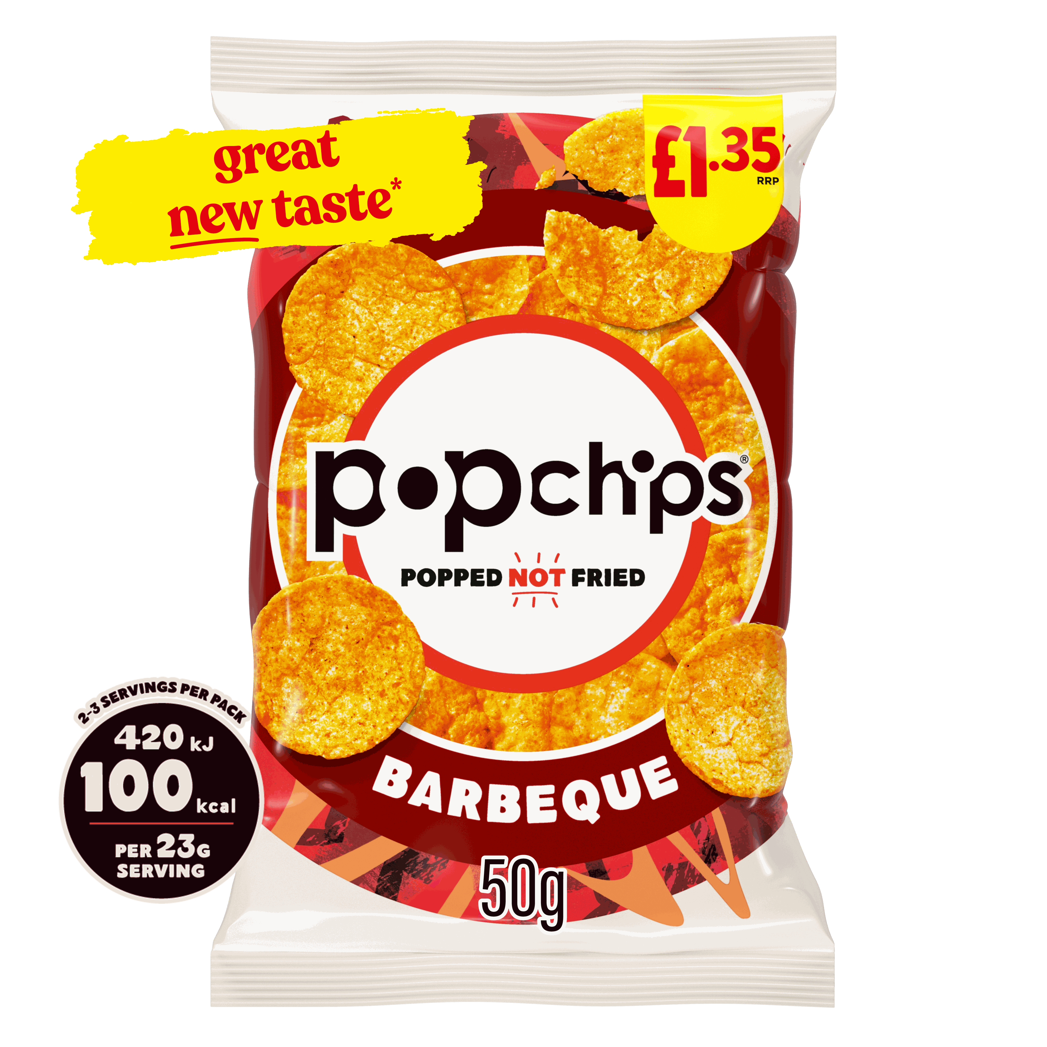 popchips Barbeque Crisps 50g, £1.35 PMP