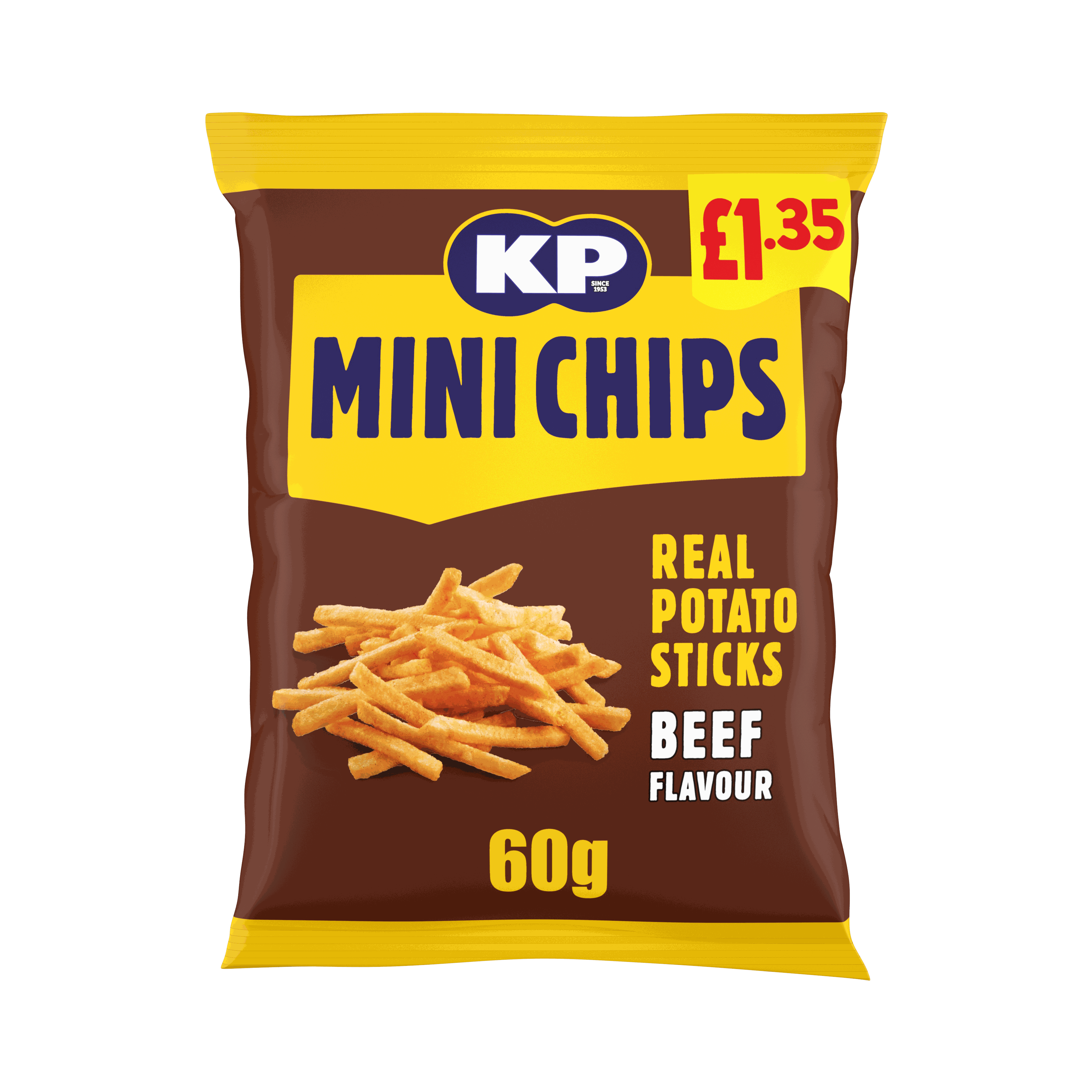 KP Minichips BBQ Beef Crisps 60g, £1.35 PMP