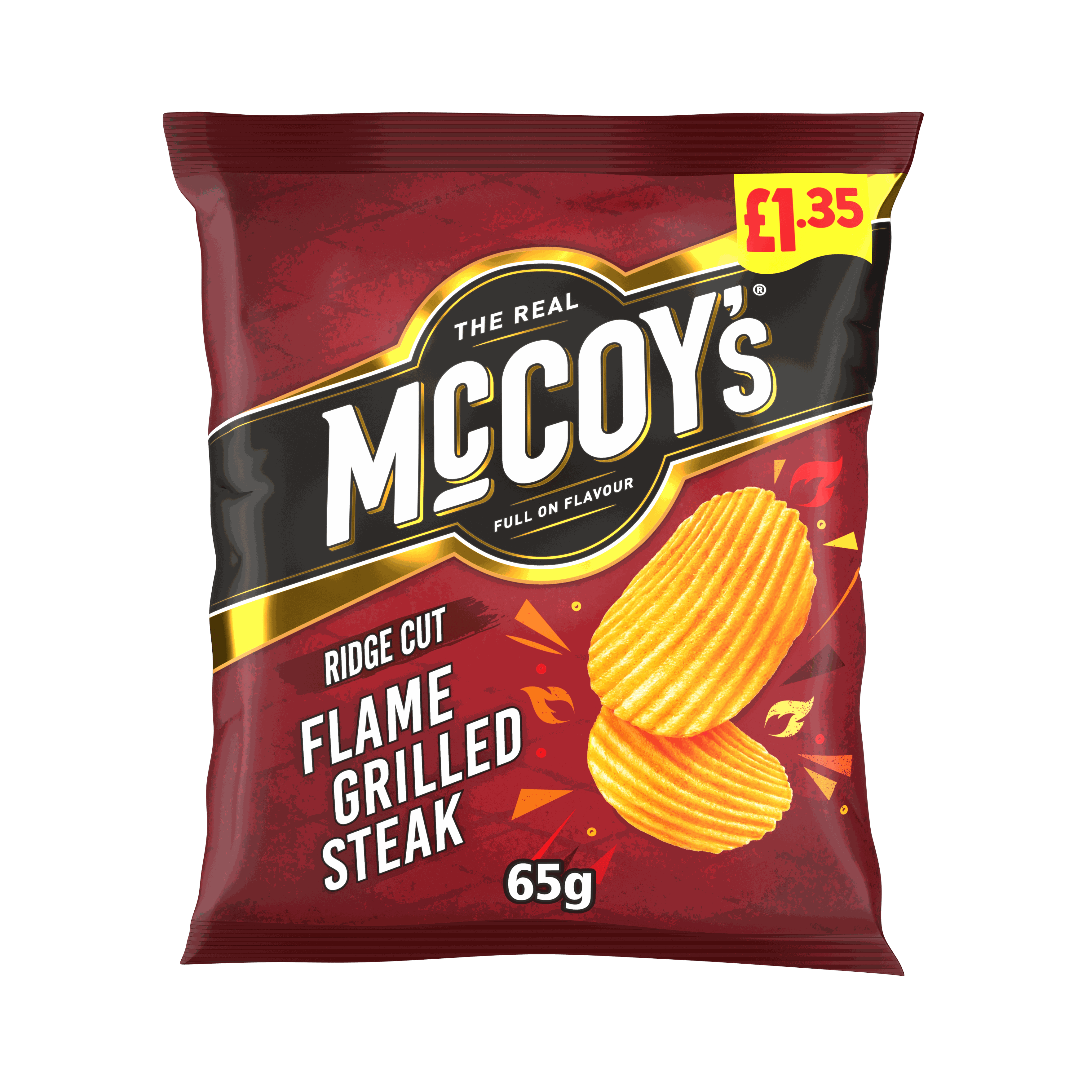 McCoy's Flame Grilled Steak Crisps 65g, £1.35 PMP