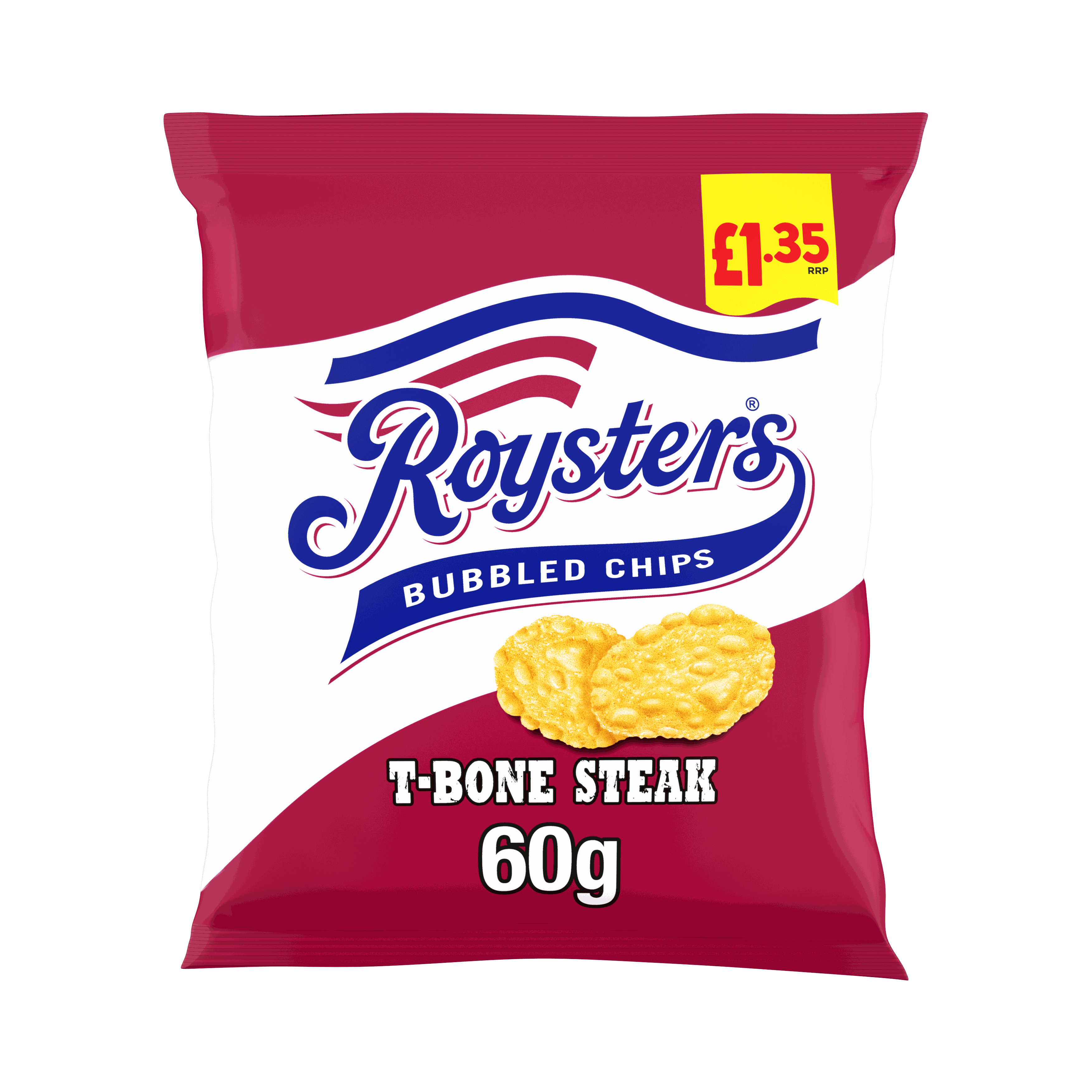 Roysters T-Bone Steak Crisps 60g, £1.35 PMP