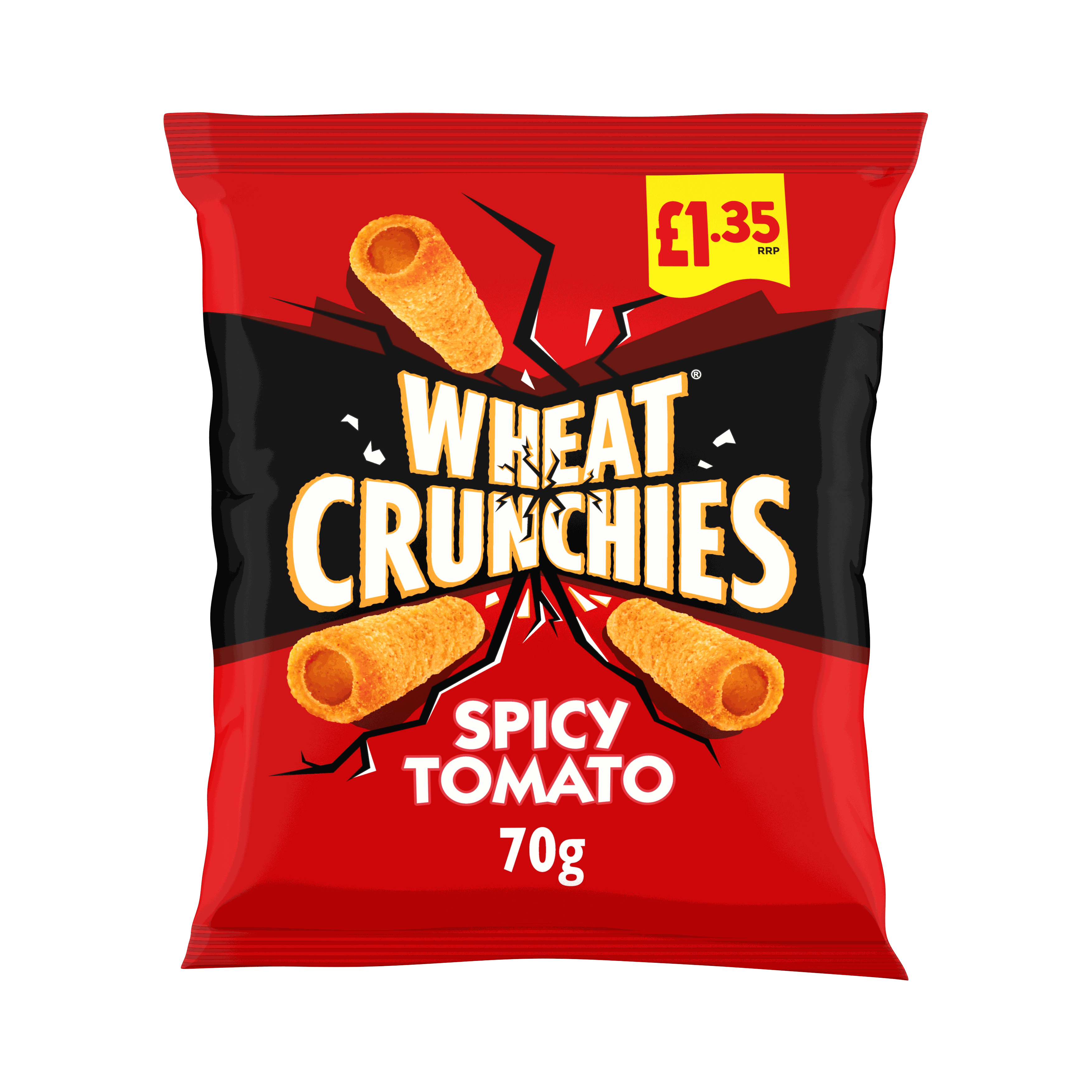 Wheat Crunchies Spicy Tomato Crisps 70g, £1.35 PMP