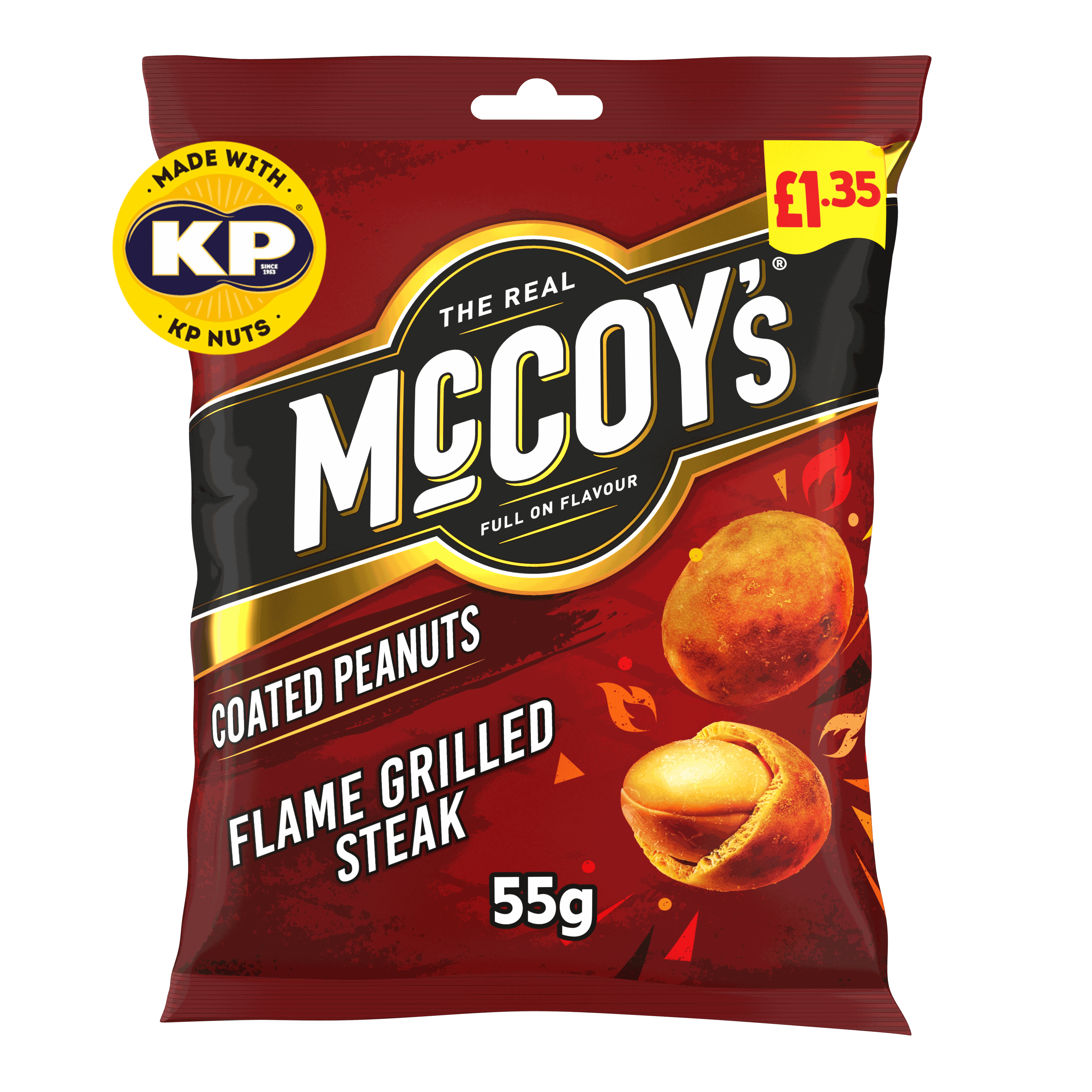 McCoy's Coated Peanuts Flame Grilled Steak 55g, £1.35 PMP