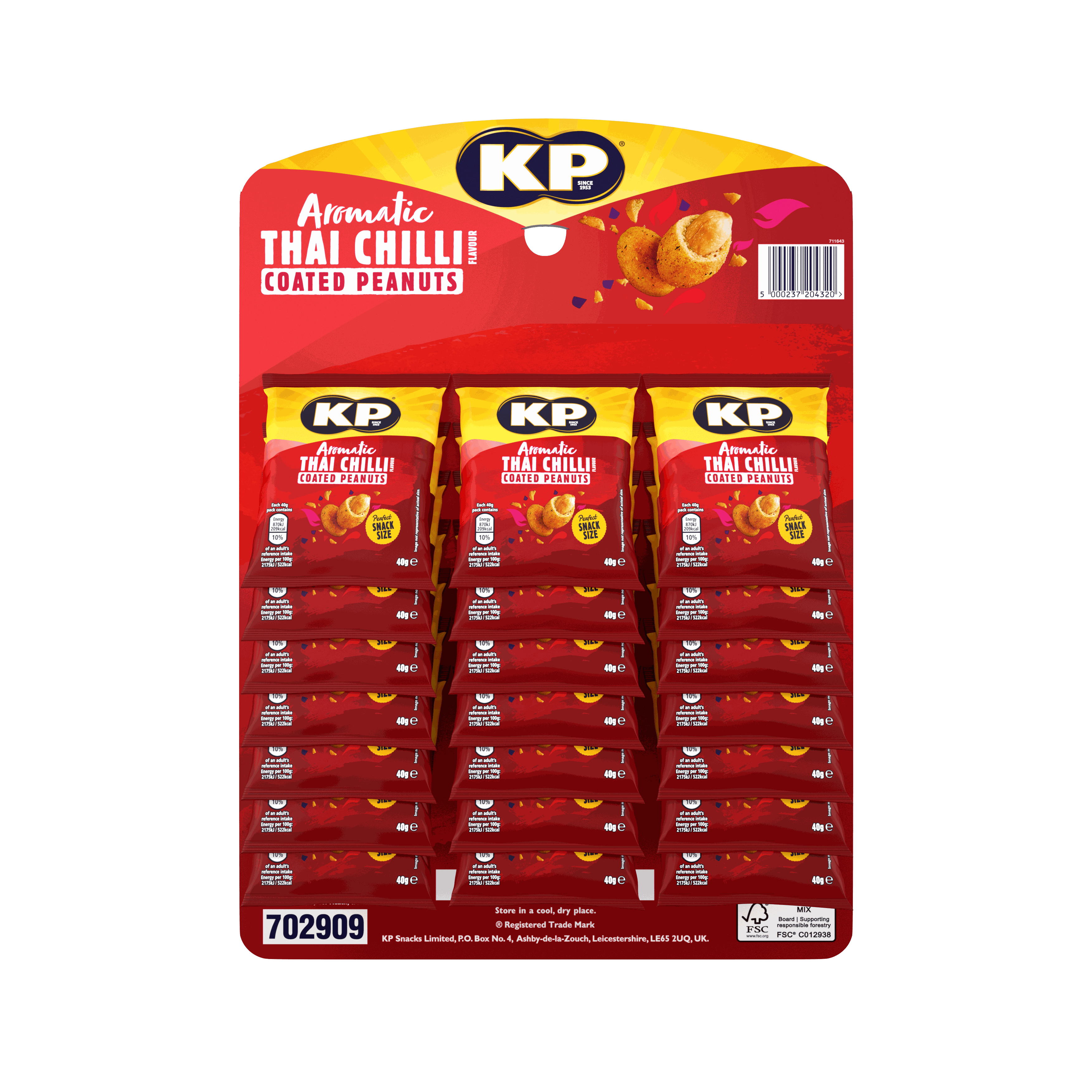 KP Aromatic Thai Chilli Coated Peanuts 40g (Pubcard)