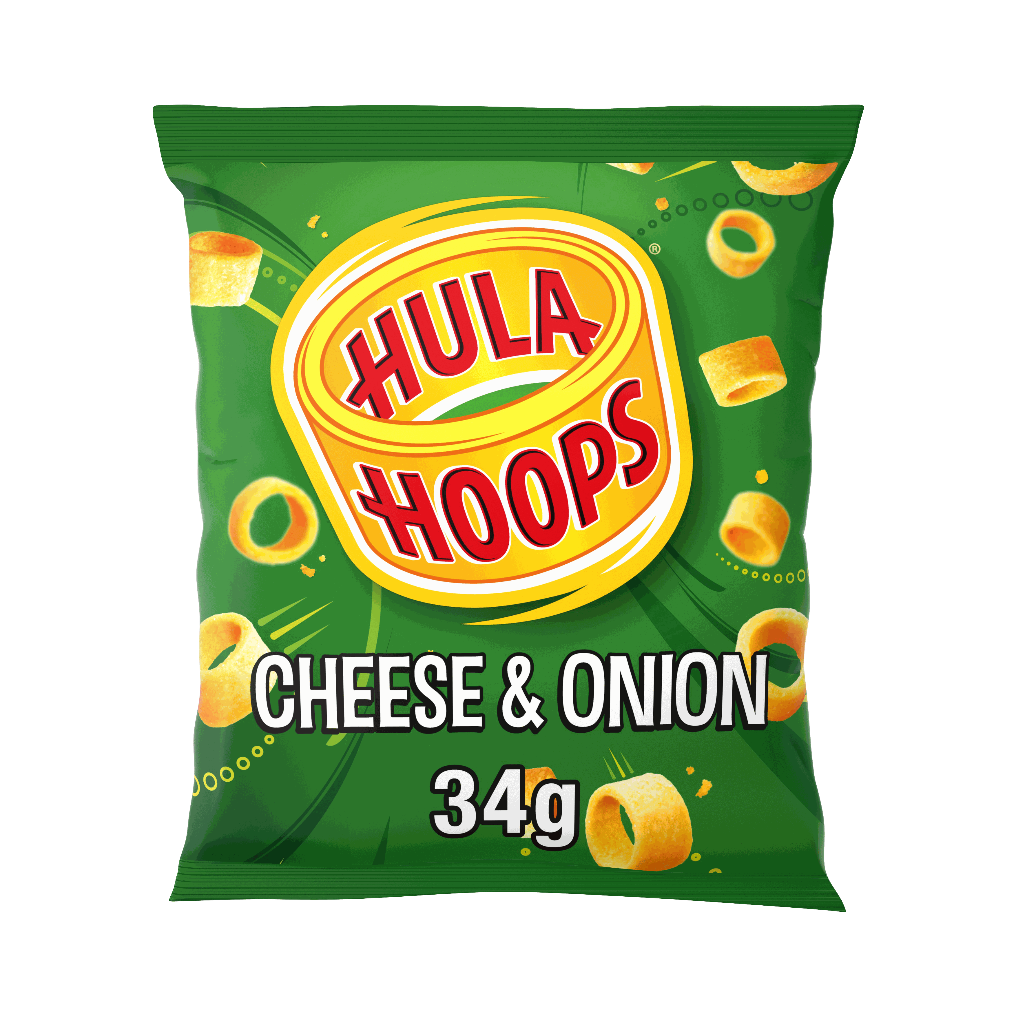 Hula Hoops Cheese & Onion Crisps 34g