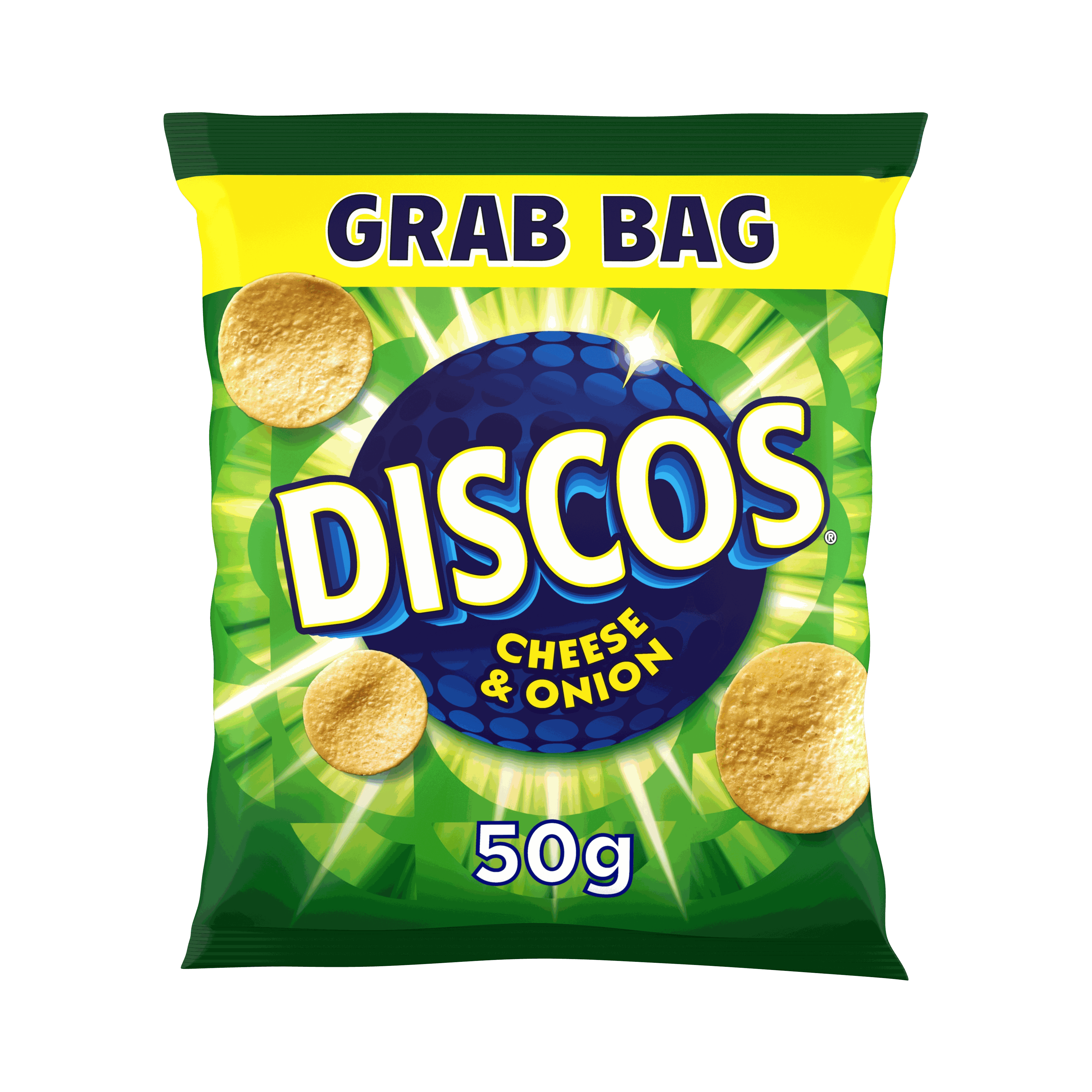 Discos Cheese & Onion Grab Bag Crisps 50g