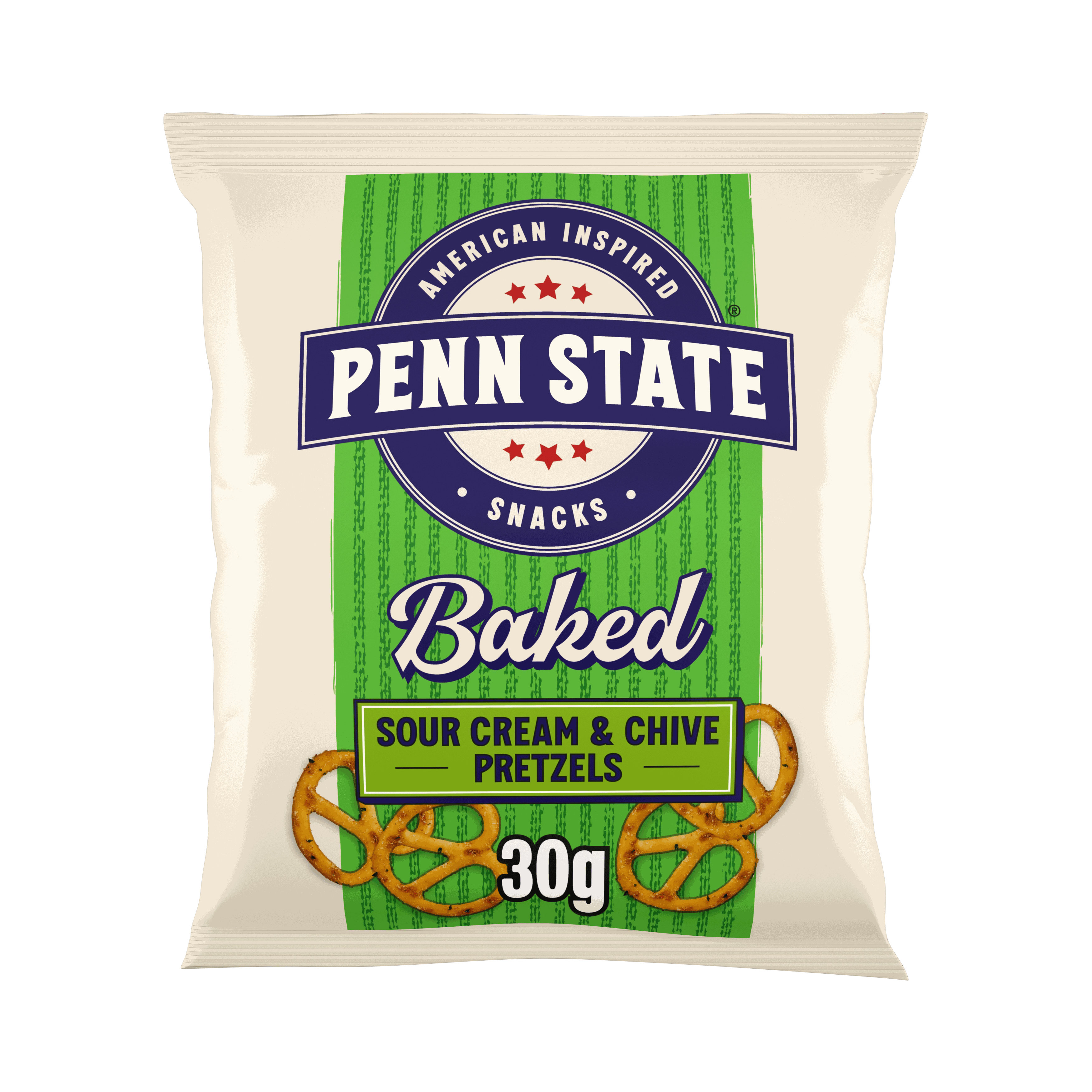 Penn State Sour Cream & Chive Pretzels 30g