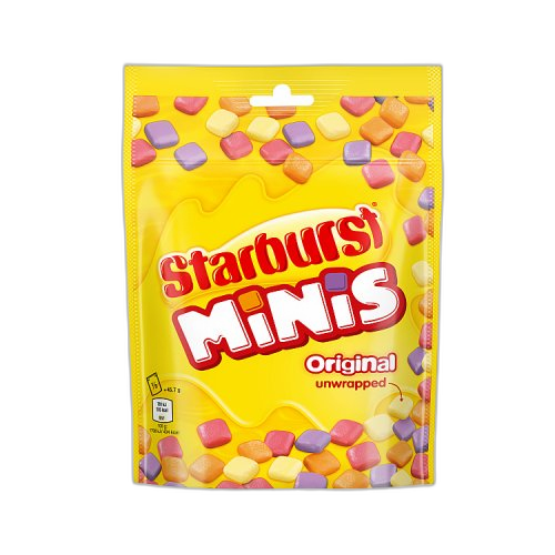 Starburst Minis Original Sweets Pouch Bag 137g (1x16 Bags)