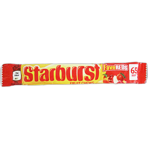 Starburst Fave Reds Fruit Chews Sweets 45g (1x24 Packs)