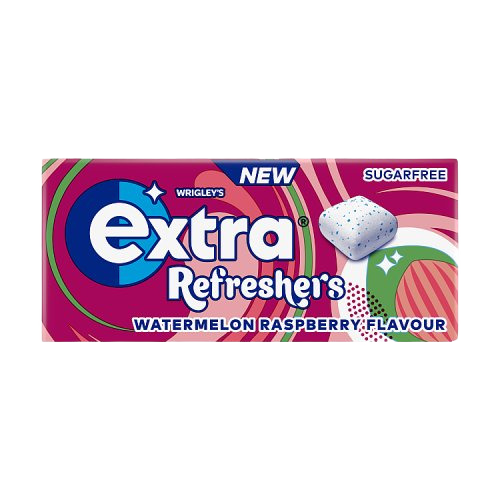 Extra Refreshers Watermelon Raspberry Flavour Sugar Free Chewing Gum Handy Box 7 pcs (1x16x24 Packs)