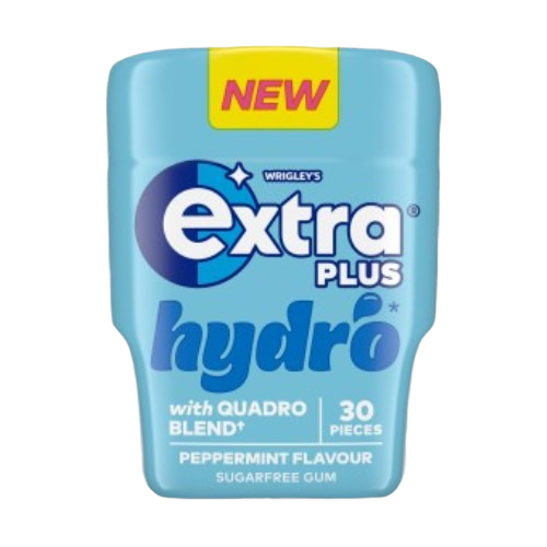 Extra Plus Hydro Sugar Free Chewing Gum (6 Bottles)