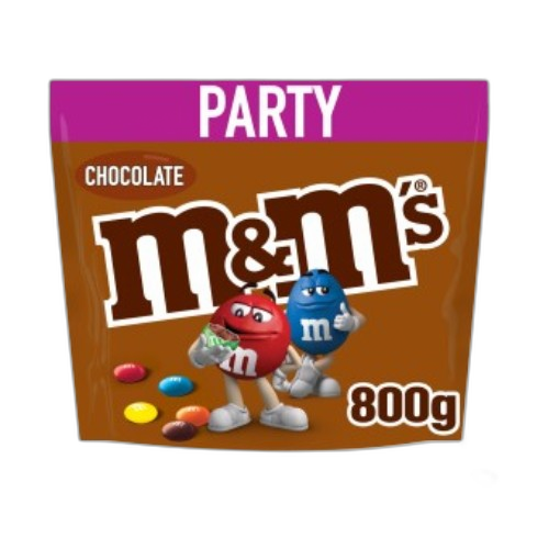 M&M's Chocolate Party Bulk Bag 800g (7x1 Bags)