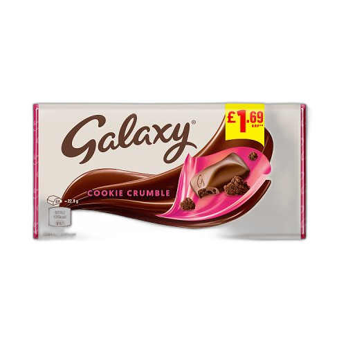 Galaxy Cookie Crumble Milk Chocolate Bar PMP £1.69 114g