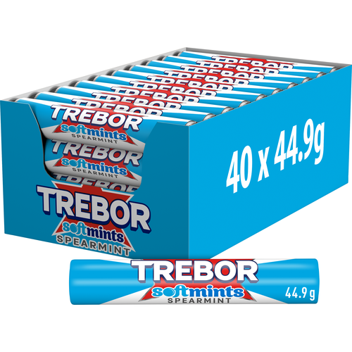 Trebor Softmints Spearmint Mints Roll 44.9g (40 Pack)