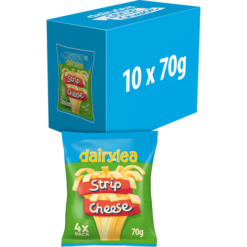 Dairylea Strip Cheese Snack 4 Pack Multipack 70g (10 Pack)