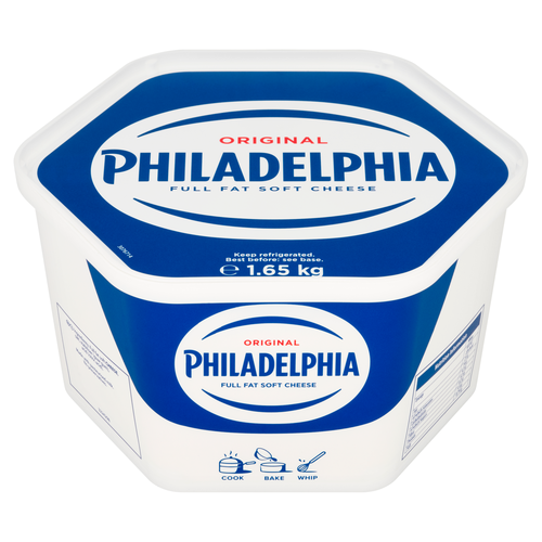 Philadelphia Original Soft White Cheese Tub 1.65kg (4 Pack)