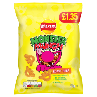 Walkers Monster Munch Roast Beef 72g PMP £1.35