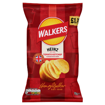 Walkers Tomato Ketchup (Heinz) 70g PMP £1.35