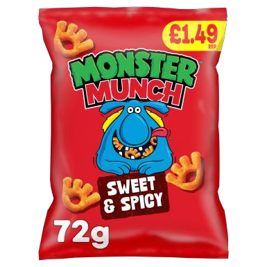 Walkers Monster Munch Sweet & Spicy 72g PMP £1.49