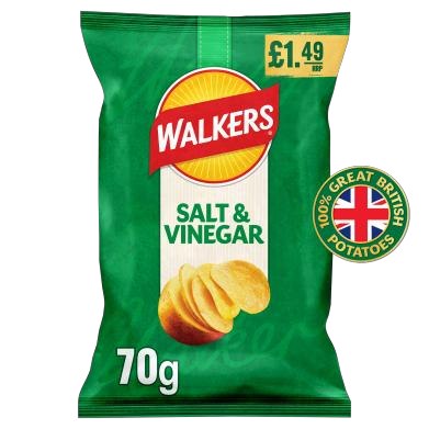 Walkers Salt & Vinegar 70g PMP £1.49