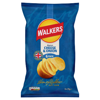 Walkers Cheese & Onion 18 x 6 pack