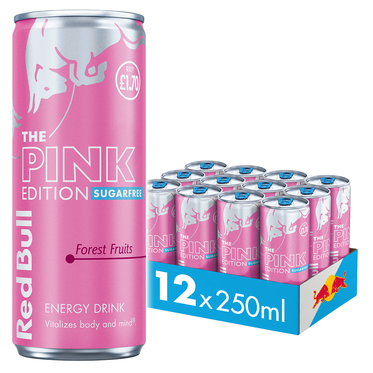 Red Bull Pink Edition Sugarfree Forest Fruits Energy Drink 250ml 12 Pack PM £1.70