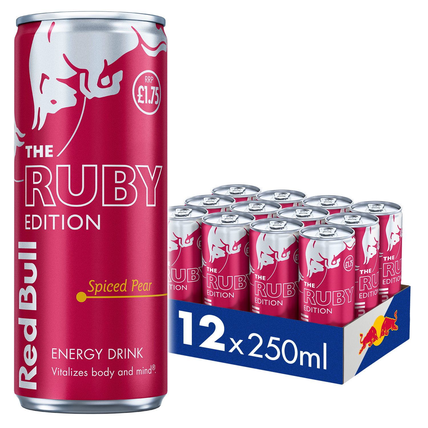 Red Bull Ruby Edition Spiced Pear Energy Drink 250ml 12 Pack PM £1.75