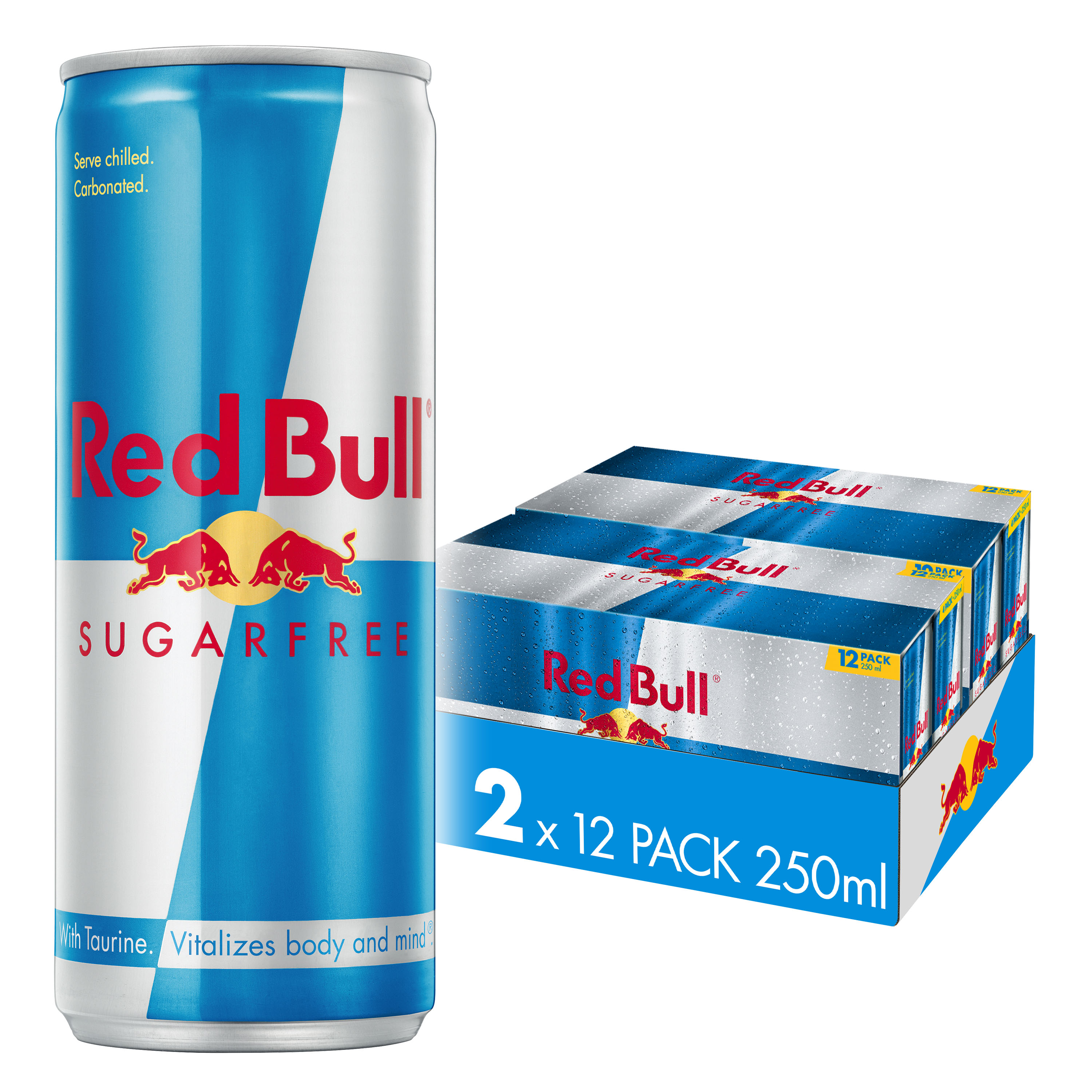 Red Bull Sugarfree Energy Drink 250ml 12 Pack (Pack of 2)