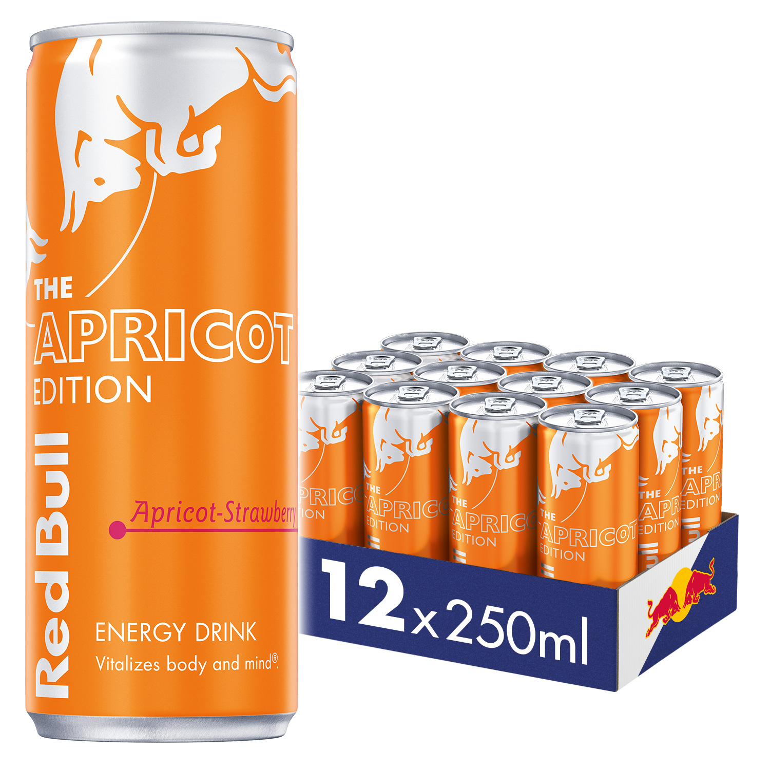 Red Bull Apricot Edition Apricot & Strawberry Energy Drink 250ml 12 Pack