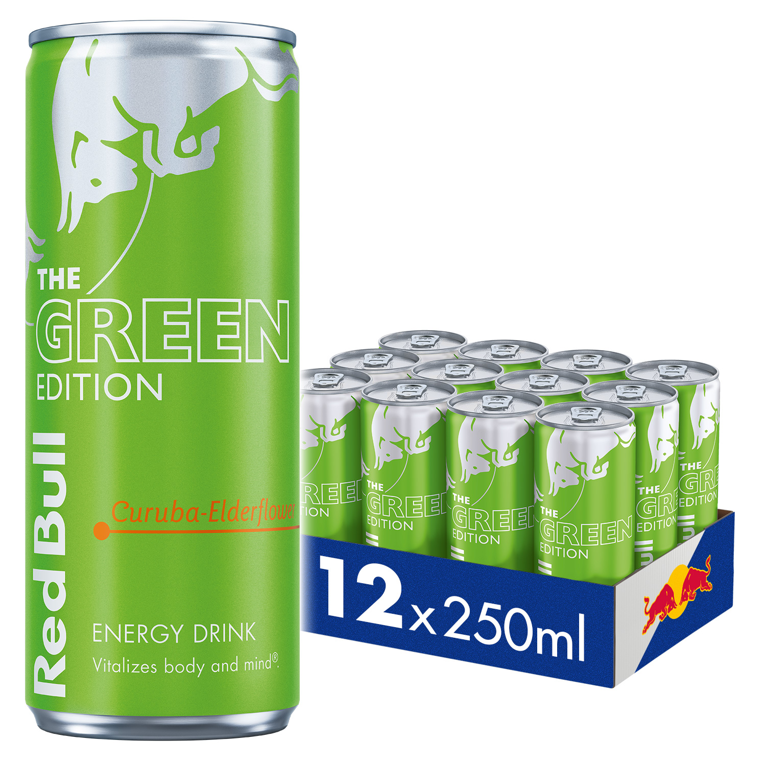 Red Bull Green Edition Curuba & Elderflower Energy Drink 250ml 12 Pack