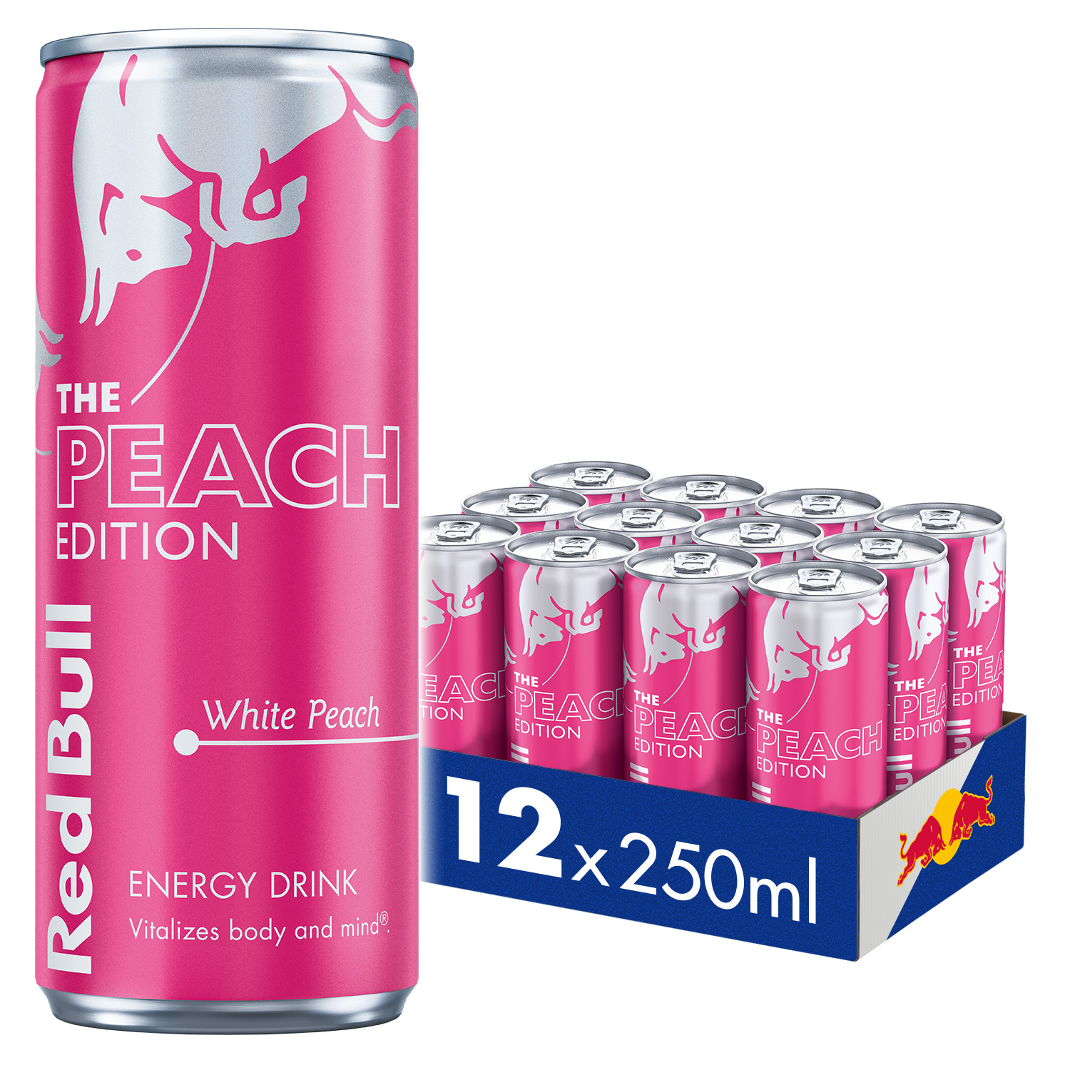 Red Bull Peach Edition White Peach Energy Drink 250ml 12 Pack