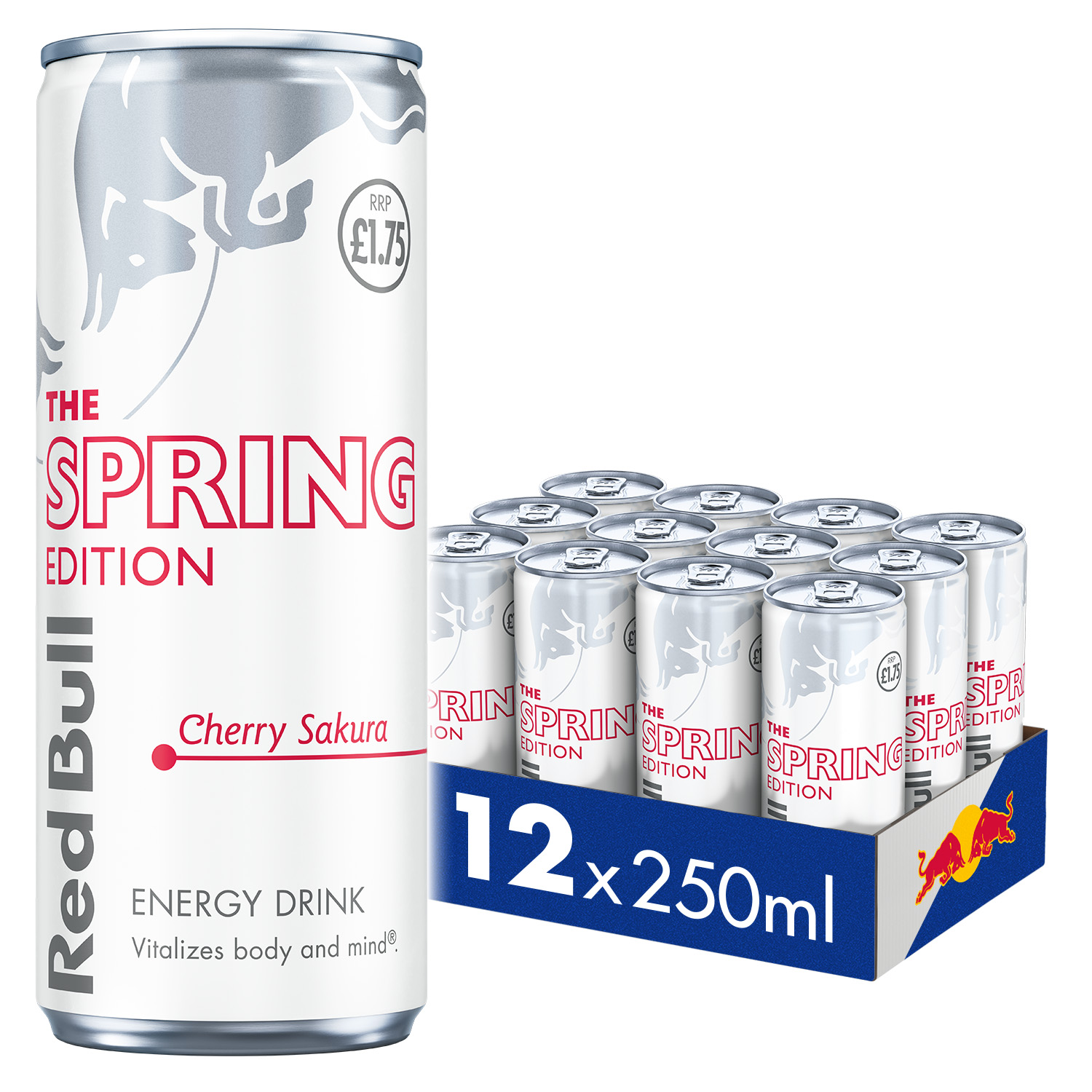 Red Bull Spring Edition Cherry Sakura Energy Drink 250ml 12 Pack PM £1.75