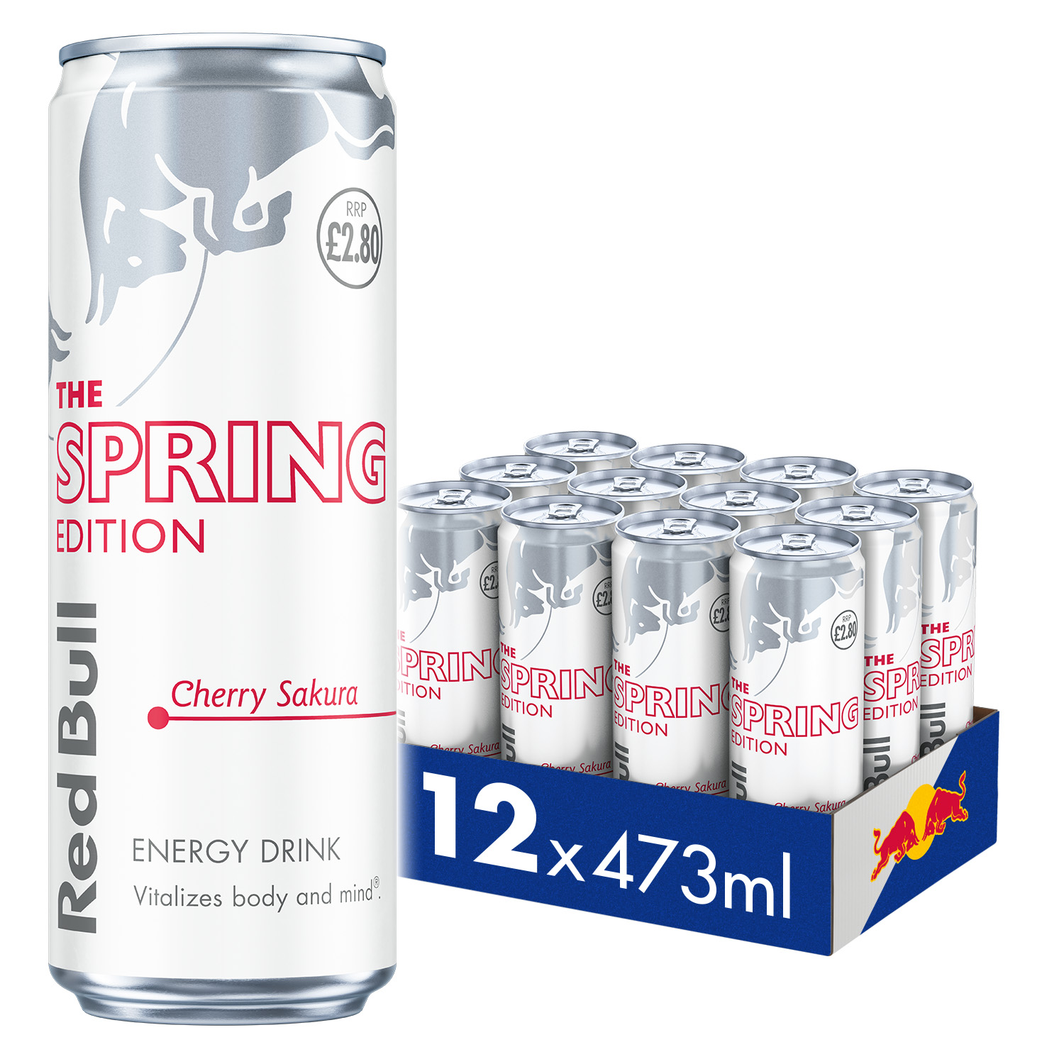 Red Bull Spring Edition Cherry Sakura Energy Drink 473ml 12 Pack PM £2.80