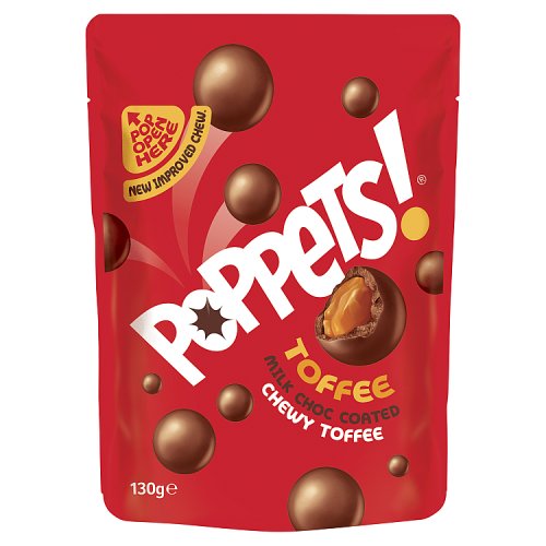 POPPETS MILK CHOC TOFFEE POUCH PACK (DOY)