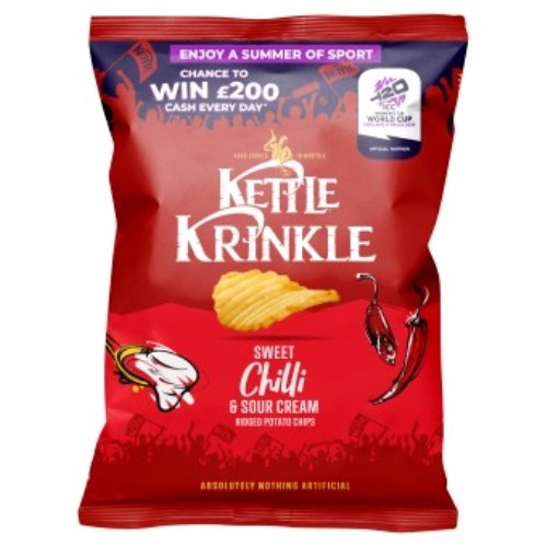 KETTLE Krinkle Sweet Chilli & Sour Cream 130gx8 (HFSS Compliant)